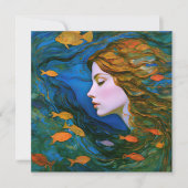 "タラサ" – 水中の女性 招待状 (正面)