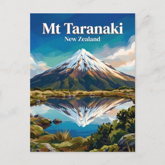 タラナキ山 ニュージーランド ポストカード (正面)