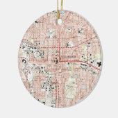 タラハシーフロリダの地図(1999年) セラミックオーナメント (左)