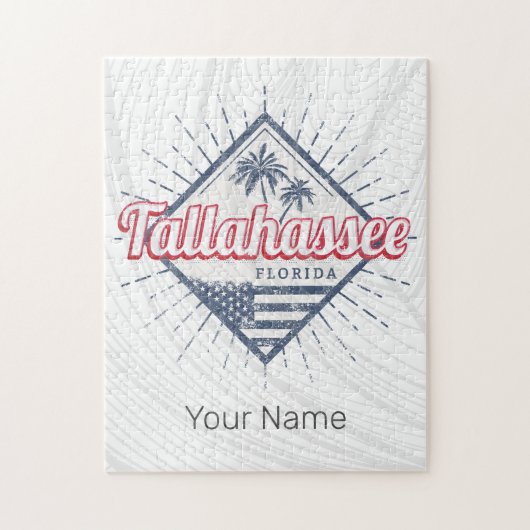 タラハシー市フロリ統一されたダ州ヴィンテージUSA ジグソーパズル (縦)