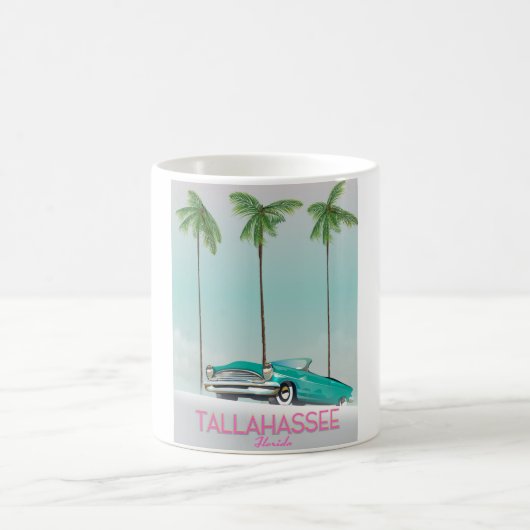 タラハシー フロリダ州 旅行ポスター コーヒーマグカップ (中央)
