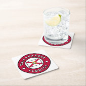 タラハシー・フロリダ スクエアペーパーコースター (インサイチュ)