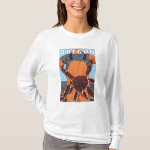 タラバガニ漁師のヴィンテージ旅行ポスター Tシャツ