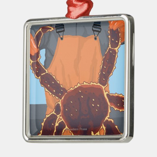 タラバガニ漁師-パイクプレースマーケット、シアトル メタルオーナメント (左)