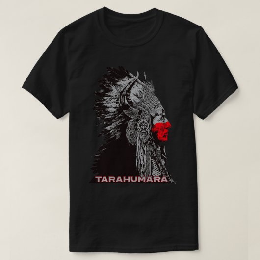 タラフマラメキシコインディアン誇りを持ったチーフヴィンテージレポート Tシャツ (デザイン正面)