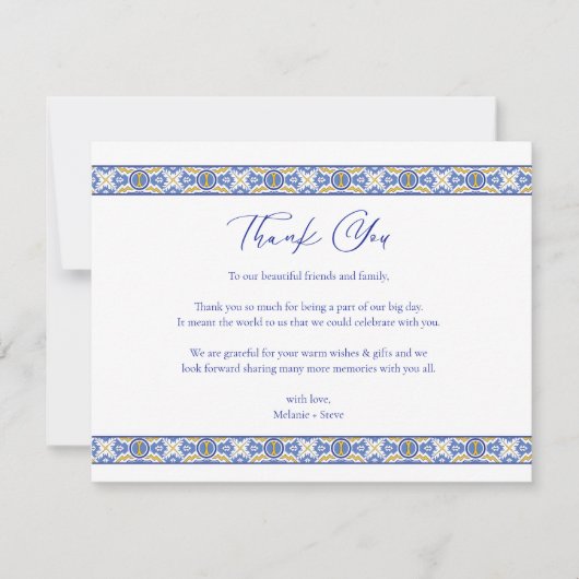 タラベスペインのラブルー結婚メキシコ サンキューカード (正面)