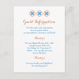 タラベラのスペインのなタイルの情報カード エンクロージャーカード