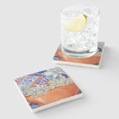 タラベラのタイルのコースター ストーンコースター (横)