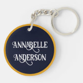 タラベラのタイルのタイルをパーソナライズ キーホルダー (裏面)