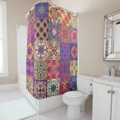 タラベラのポルトガルのタイルとシームレスなパターン シャワーカーテン (インサイチュ)