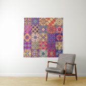 タラベラのポルトガルのタイルを使ったシームレスな模様 タペストリー (インサイチュ)