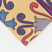 タラベラのポルトガルのタイルを使ったシームレスな模様 フリースブランケット (角)