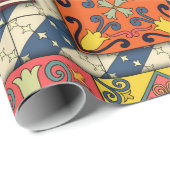 タラベラのポルトガルのタイルを使ったシームレスな模様 ラッピングペーパー (ロールコーナー)