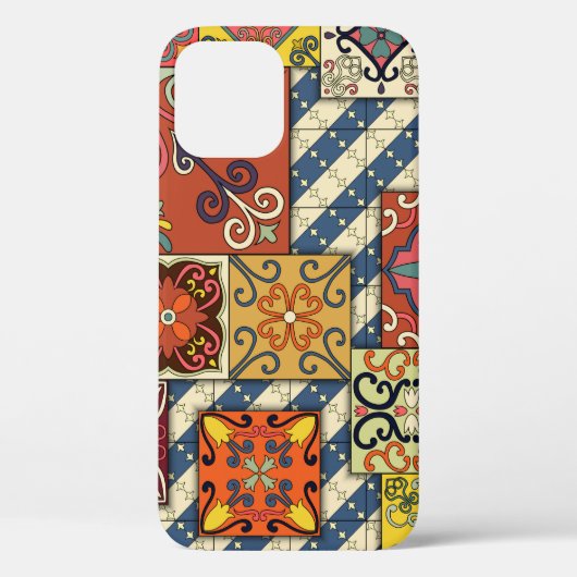 タラベラのポルトガルのタイルを使ったシームレスな模様 Case-Mate iPhoneケース (裏面)