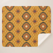 タラベラの模様。アズレホス・ポルトガル。トルコのオルナム シェルパブランケット (正面(横))