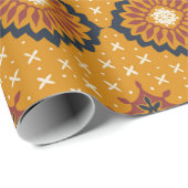 タラベラの模様。アズレホス・ポルトガル。トルコのオルナム ラッピングペーパー (ロールコーナー)