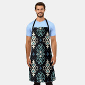 タラベラアズレジョスモロッコタイルモザイク エプロン (着用した状態)