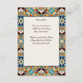 タラベラアズレジョタイルヴィンテージメキシ結婚カン エンクロージャーカード (裏面)