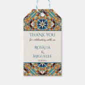 タラベラアズレジョタイルヴィンテージメキシ結婚カン ギフトタグ (正面)