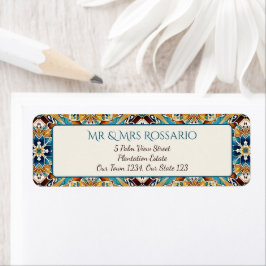 タラベラアズレジョタイルヴィンテージメキシ結婚カン ラベル