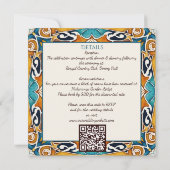 タラベラアズレジョタイルヴィンテージメキシ結婚カン 招待状 (裏面)