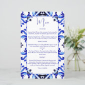 タラベラアズレジョブルーのタイルヴィンテージメキシコのメニュー (スタンド正面)