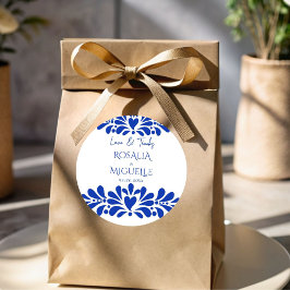 タラベラアズレジョブルーヴィンテージメキシ結婚カン ラウンドシール