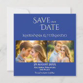 タラベラアズレジョ青タイルヴィンテージメキシ結婚コの セーブザデート (正面)