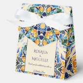 タラベラアズレジョ青タイルヴィンテージメキシ結婚コの フェイバーボックス (正面)