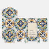 タラベラアズレジョ青タイルヴィンテージメキシ結婚コの フェイバーボックス (見開き)