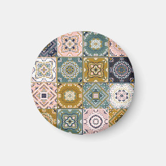 タラベラインディアン：パッチワーク、エスニックモザイク。 マグネット