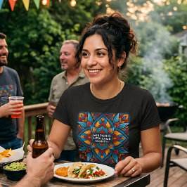 タラベラタイルスタイルのヒスパニック系アメリカ人の文化遺産月間 Tシャツ