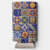 タラベラタイルパーソナライズ文字南西スタイル スリム缶クーラー (裏面)