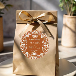 タラベラテラコッタメキシコ結婚式の引き出物 ラウンドシール