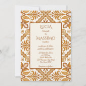 タラベラテラコッタヴィンテージメキシ結婚コの 招待状 (正面)