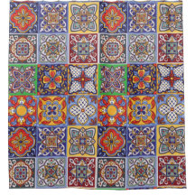 タラベラデザイン-1シャワーカーテン