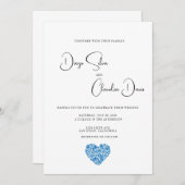 タラベラハート結婚式招待状 招待状 (正面/裏面)