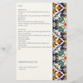 タラベラフィエスタメキシコ地中海のテーマメニュー (裏面)