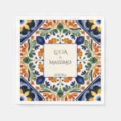 タラベラヴィンテージメキシ結婚コグラム印刷 スタンダードカクテルナプキン (正面)