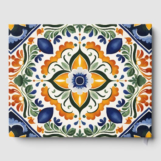 タラベラヴィンテージメキ結婚シコパーソナライズされたの ゲストブック (裏面)