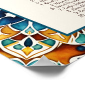 タラベラヴィンテージ結婚メキシコのシーティングプラン ポスター (角)