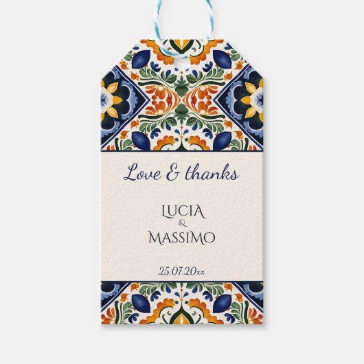 タラベラヴィンテージ結婚メキ感謝していシカン ギフトタグ (正面)