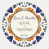 タラベラヴィンテージ結婚メキ感謝していシカン ラウンドシール (正面)