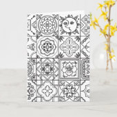 タラベラ刺激を受けたなパターン カード (黄色い花)