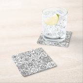 タラベラ刺激を受けたなパターン スクエアペーパーコースター (インサイチュ)