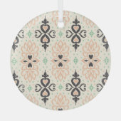タラベラ地中海のタイル、観賞用デザイン。 ガラスオーナメント (正面)