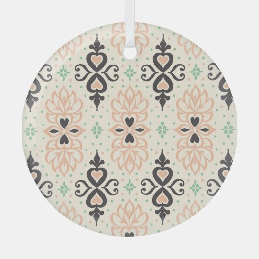 タラベラ地中海のタイル、観賞用デザイン。 ガラスオーナメント (正面)