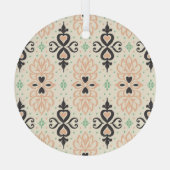 タラベラ地中海のタイル、観賞用デザイン。 ガラスオーナメント (裏面)