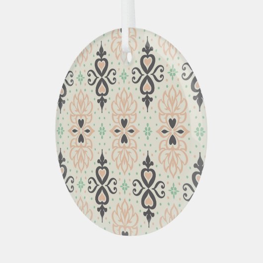 タラベラ地中海のタイル、観賞用デザイン。 ガラスオーナメント (正面左)