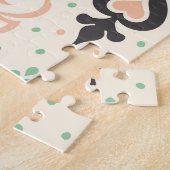 タラベラ地中海のタイル、観賞用デザイン。 ジグソーパズル (側面)